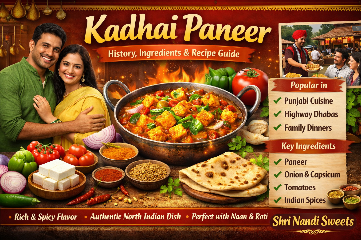 Kadhai Paneer: Full History, Origin, Ingredients & Authentic Recipe Guide | Shri Nandi Sweets